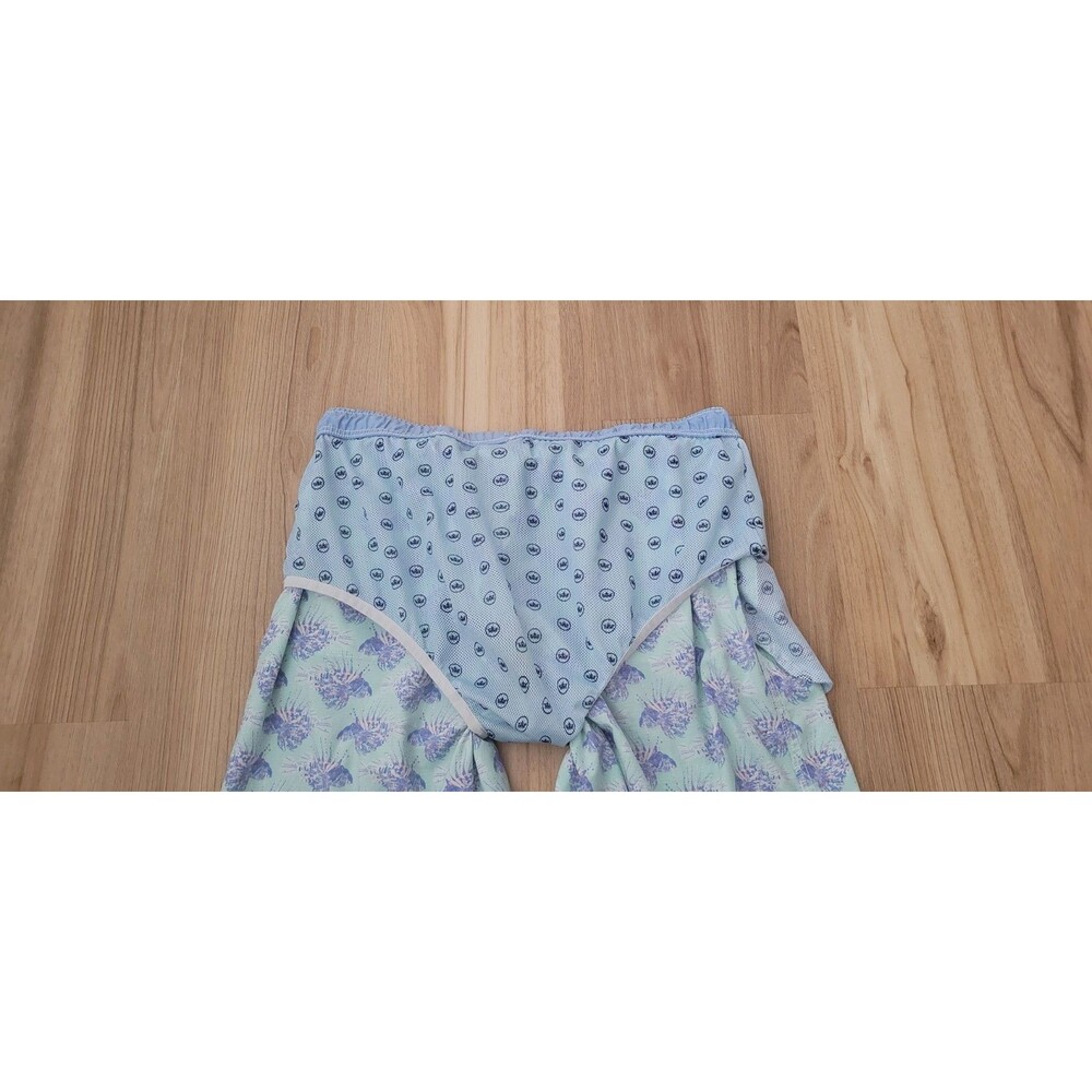 Peter Millar Swim Shorts Mens XL Blue Seaside Trunks Lionfish pattern Mesh - Picture 5 of 13